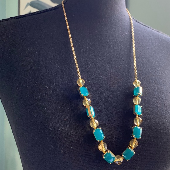 Kate Spade teal/yellow beaded necklace - Picture 8 of 9